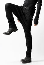 Load image into Gallery viewer, ISAMU KATAYAMA BACKLASH SARROUEL PANTS / HIGH POWER STRETCH DENIM (BLACK)