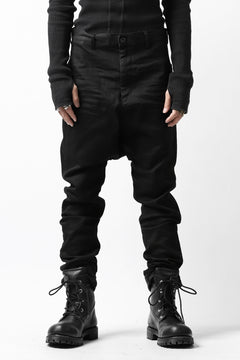 Load image into Gallery viewer, ISAMU KATAYAMA BACKLASH SARROUEL PANTS / HIGH POWER STRETCH DENIM (BLACK)
