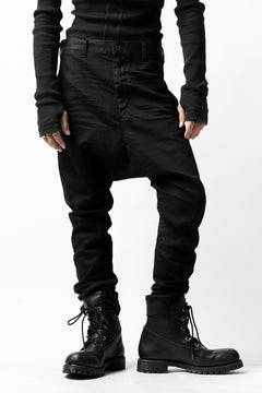Load image into Gallery viewer, ISAMU KATAYAMA BACKLASH SARROUEL PANTS / HIGH POWER STRETCH DENIM (BLACK)