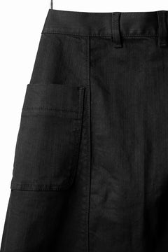Load image into Gallery viewer, ISAMU KATAYAMA BACKLASH SARROUEL PANTS / HIGH POWER STRETCH DENIM (BLACK)