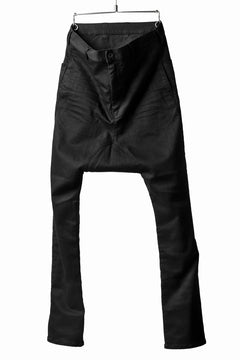 Load image into Gallery viewer, ISAMU KATAYAMA BACKLASH SARROUEL PANTS / HIGH POWER STRETCH DENIM (BLACK)