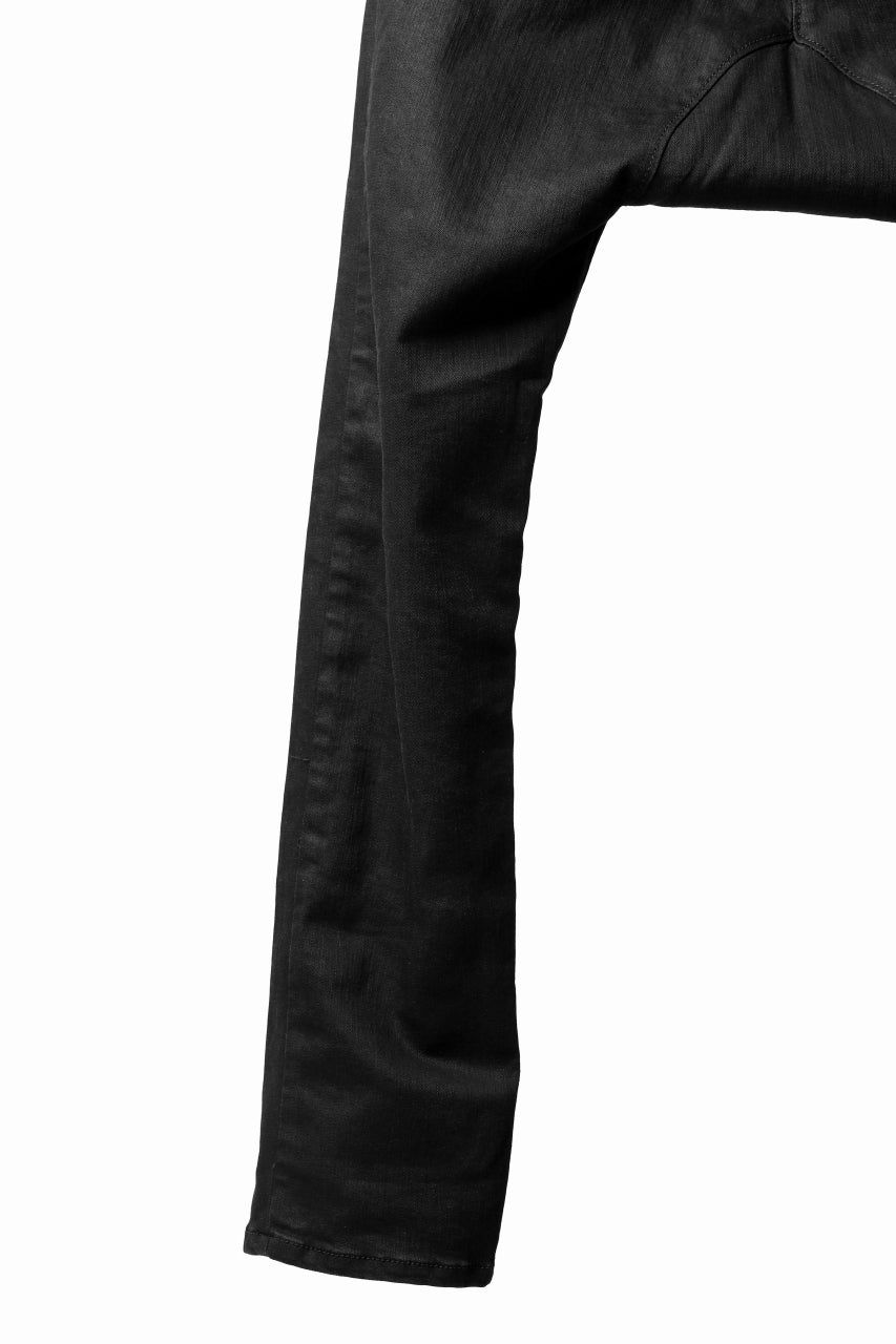 Load image into Gallery viewer, ISAMU KATAYAMA BACKLASH SARROUEL PANTS / HIGH POWER STRETCH DENIM (BLACK)
