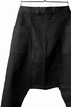 Load image into Gallery viewer, ISAMU KATAYAMA BACKLASH SARROUEL PANTS / HIGH POWER STRETCH DENIM (BLACK)