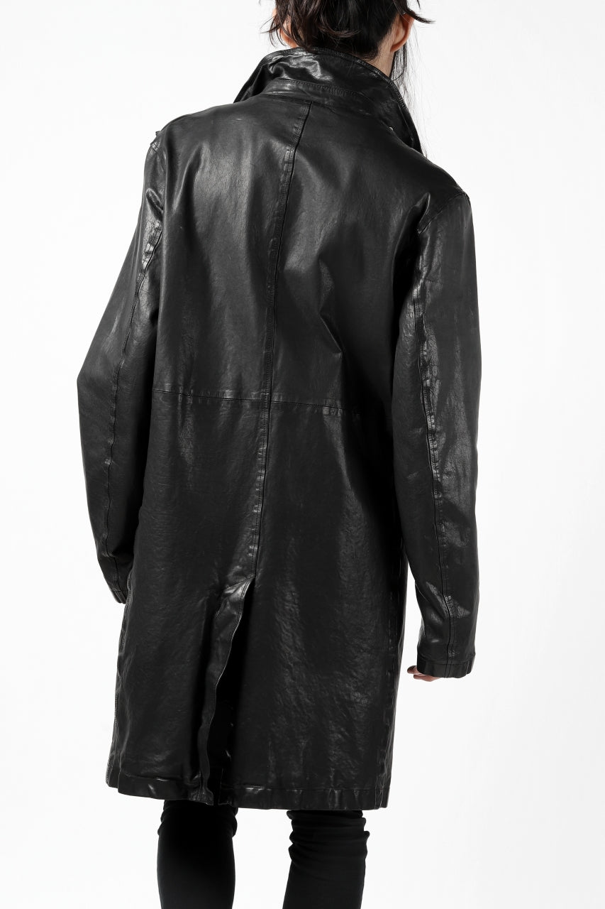 Load image into Gallery viewer, ISAMU KATAYAMA BACKLASH LONG DOUBLE RIDERS / Italy Shoulder 0.6 OBJECT DYED (BLACK)