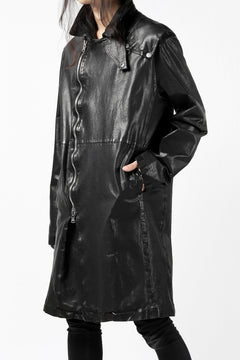 Load image into Gallery viewer, ISAMU KATAYAMA BACKLASH LONG DOUBLE RIDERS / Italy Shoulder 0.6 OBJECT DYED (BLACK)