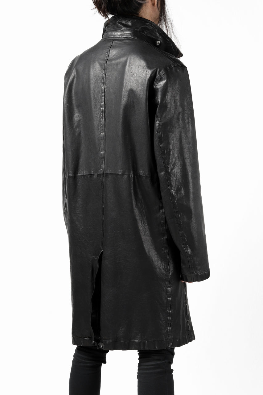 Load image into Gallery viewer, ISAMU KATAYAMA BACKLASH LONG DOUBLE RIDERS / Italy Shoulder 0.6 OBJECT DYED (BLACK)