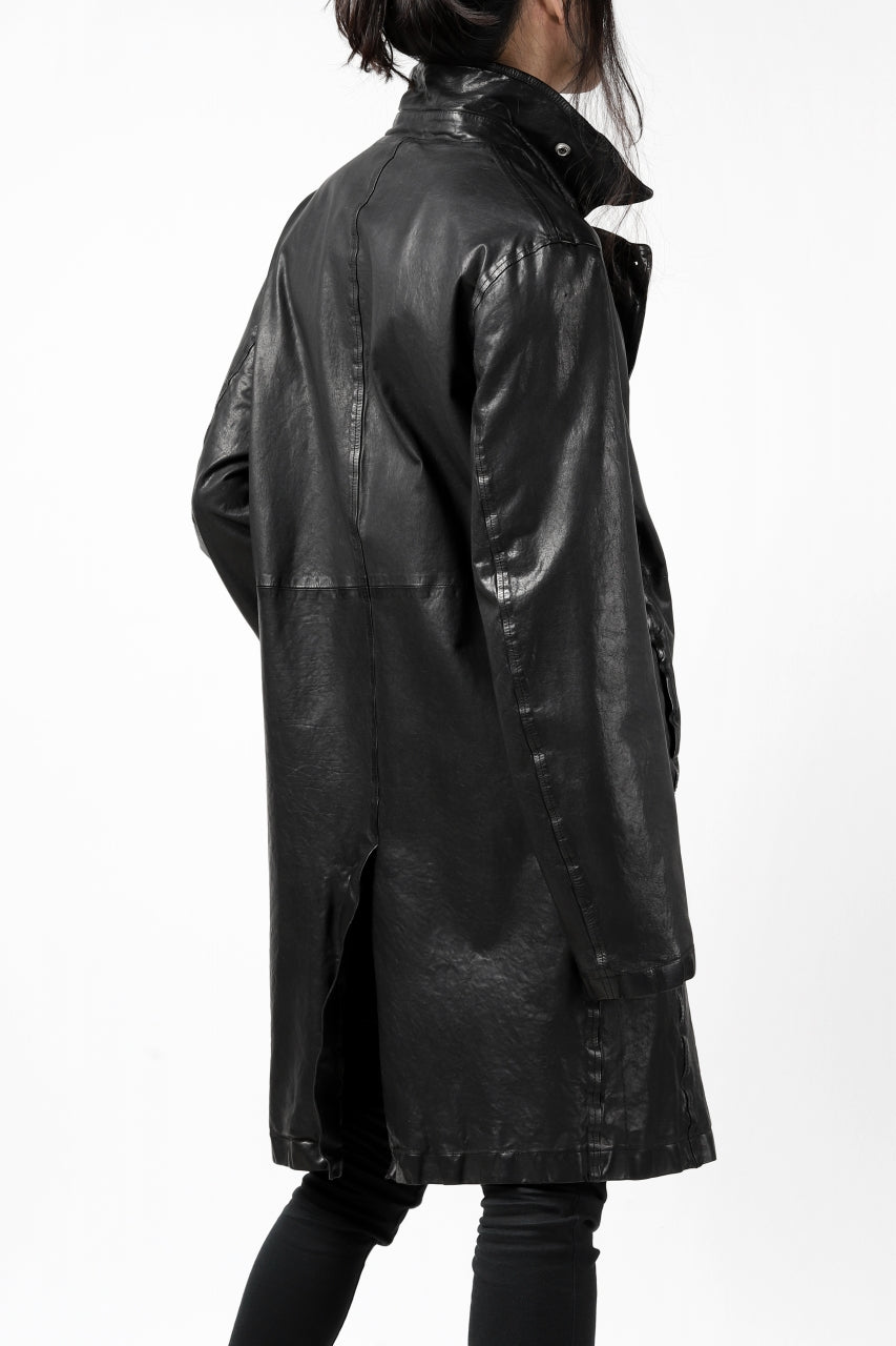 Load image into Gallery viewer, ISAMU KATAYAMA BACKLASH LONG DOUBLE RIDERS / Italy Shoulder 0.6 OBJECT DYED (BLACK)