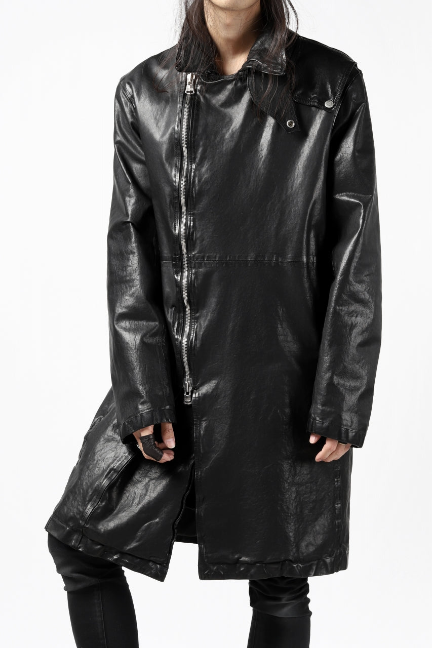 Load image into Gallery viewer, ISAMU KATAYAMA BACKLASH LONG DOUBLE RIDERS / Italy Shoulder 0.6 OBJECT DYED (BLACK)