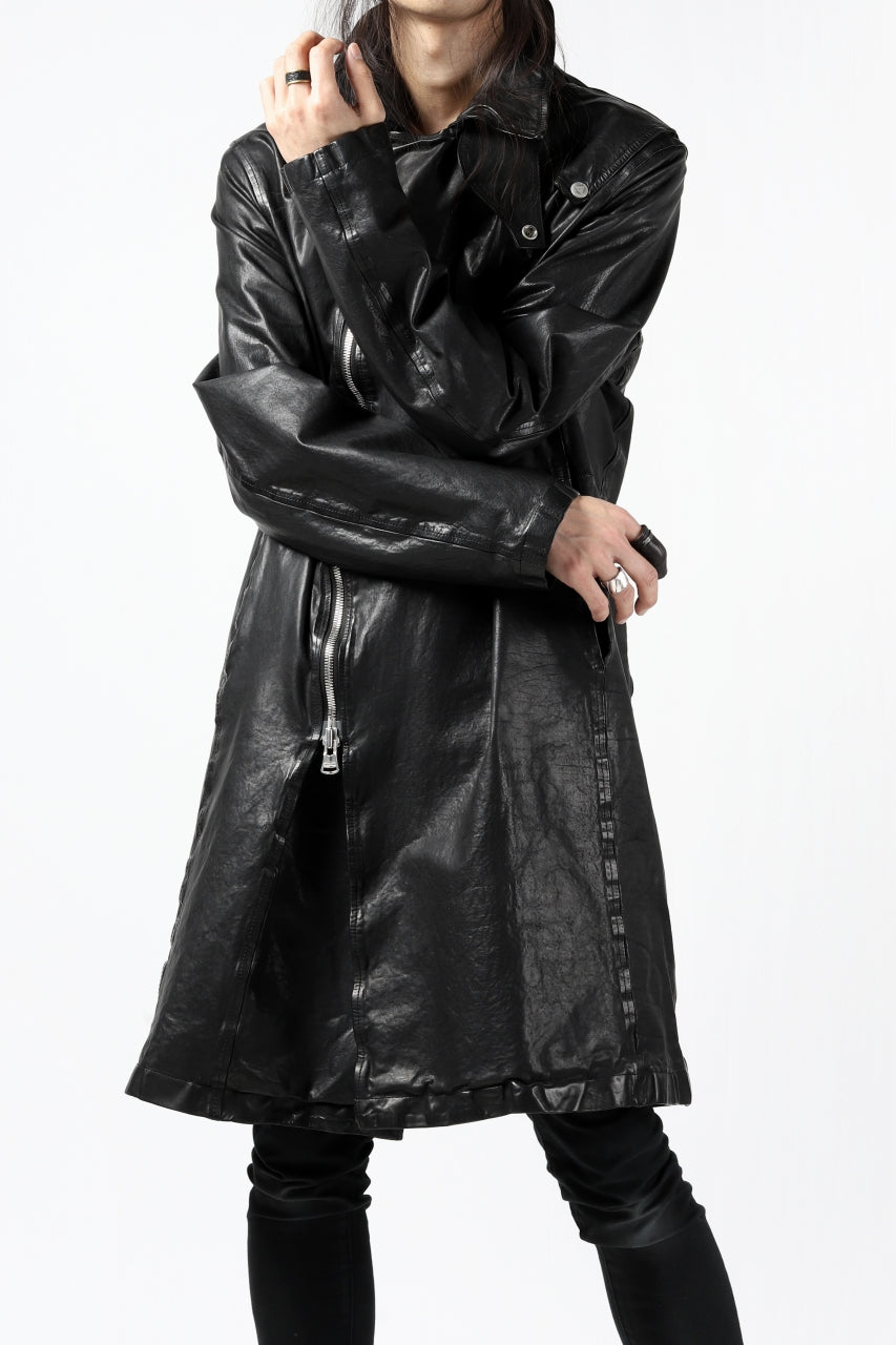 Load image into Gallery viewer, ISAMU KATAYAMA BACKLASH LONG DOUBLE RIDERS / Italy Shoulder 0.6 OBJECT DYED (BLACK)