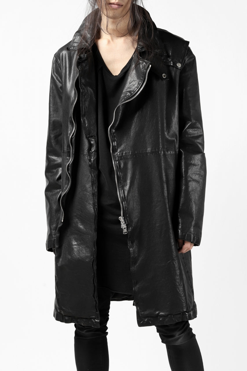 Load image into Gallery viewer, ISAMU KATAYAMA BACKLASH LONG DOUBLE RIDERS / Italy Shoulder 0.6 OBJECT DYED (BLACK)