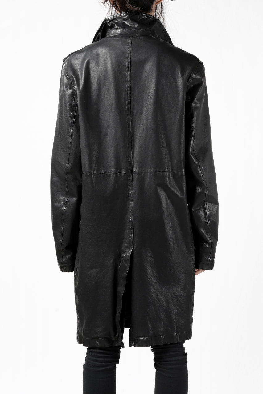 Load image into Gallery viewer, ISAMU KATAYAMA BACKLASH LONG DOUBLE RIDERS / Italy Shoulder 0.6 OBJECT DYED (BLACK)