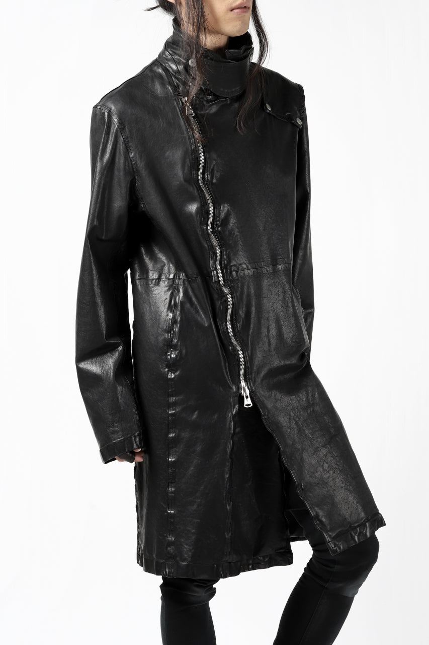 Load image into Gallery viewer, ISAMU KATAYAMA BACKLASH LONG DOUBLE RIDERS / Italy Shoulder 0.6 OBJECT DYED (BLACK)