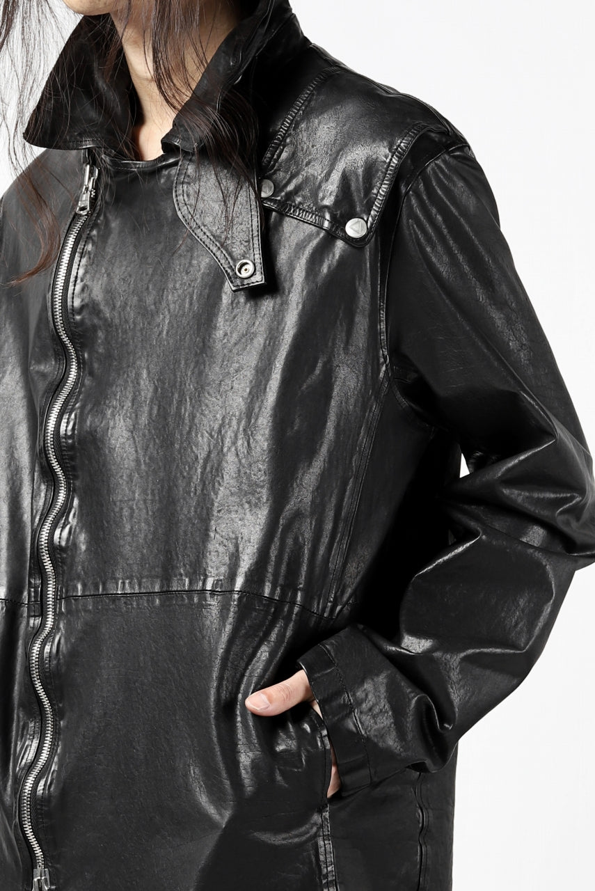 Load image into Gallery viewer, ISAMU KATAYAMA BACKLASH LONG DOUBLE RIDERS / Italy Shoulder 0.6 OBJECT DYED (BLACK)