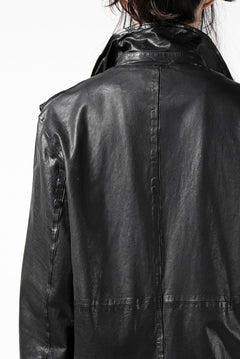 Load image into Gallery viewer, ISAMU KATAYAMA BACKLASH LONG DOUBLE RIDERS / Italy Shoulder 0.6 OBJECT DYED (BLACK)