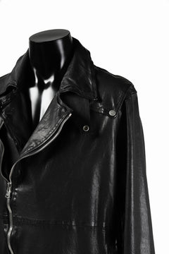 Load image into Gallery viewer, ISAMU KATAYAMA BACKLASH LONG DOUBLE RIDERS / Italy Shoulder 0.6 OBJECT DYED (BLACK)