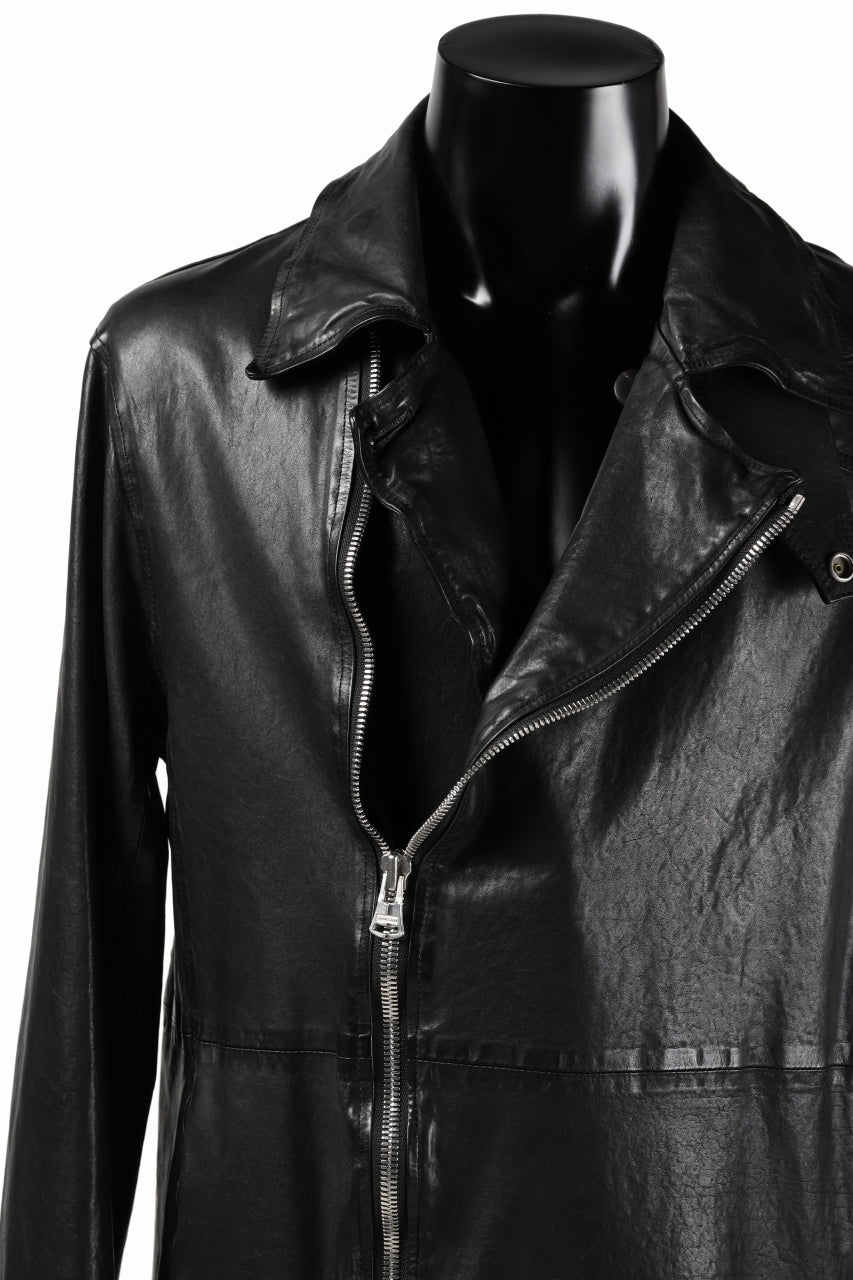 Load image into Gallery viewer, ISAMU KATAYAMA BACKLASH LONG DOUBLE RIDERS / Italy Shoulder 0.6 OBJECT DYED (BLACK)