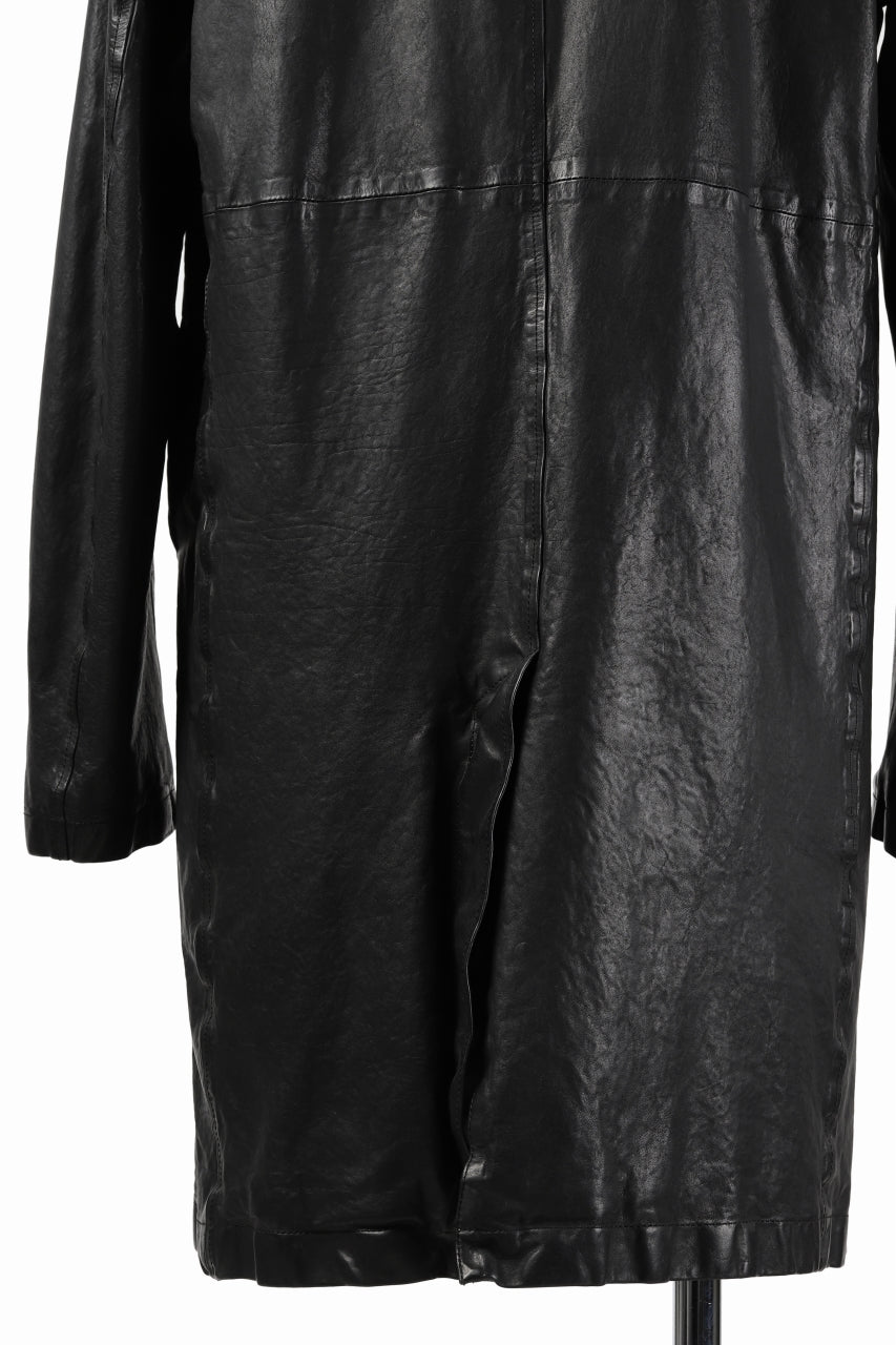 Load image into Gallery viewer, ISAMU KATAYAMA BACKLASH LONG DOUBLE RIDERS / Italy Shoulder 0.6 OBJECT DYED (BLACK)