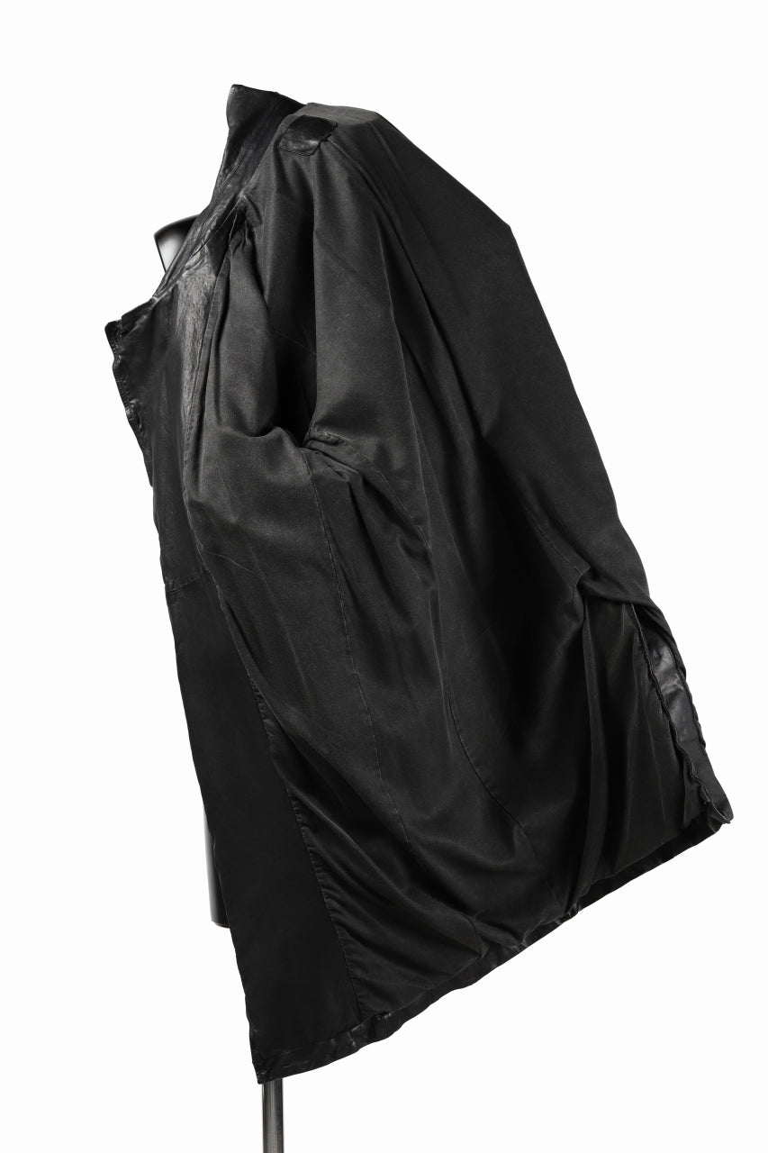 Load image into Gallery viewer, ISAMU KATAYAMA BACKLASH LONG DOUBLE RIDERS / Italy Shoulder 0.6 OBJECT DYED (BLACK)