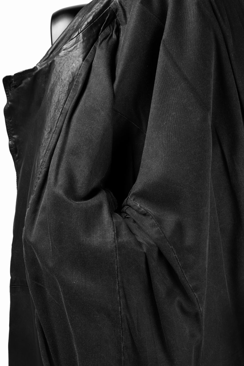 Load image into Gallery viewer, ISAMU KATAYAMA BACKLASH LONG DOUBLE RIDERS / Italy Shoulder 0.6 OBJECT DYED (BLACK)