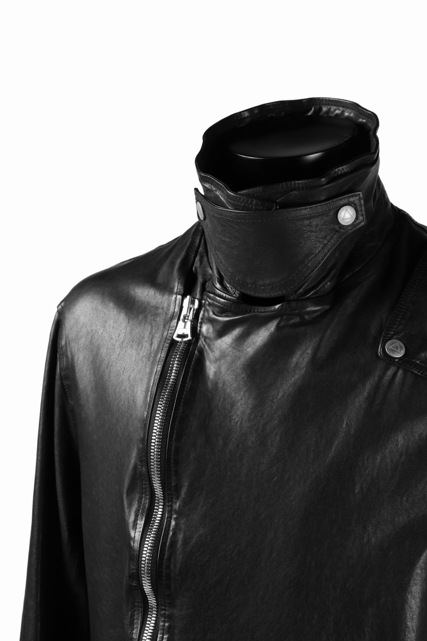 Load image into Gallery viewer, ISAMU KATAYAMA BACKLASH LONG DOUBLE RIDERS / Italy Shoulder 0.6 OBJECT DYED (BLACK)