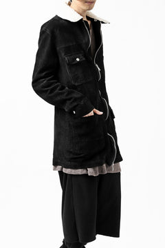 画像をギャラリービューアに読み込む, ISAMU KATAYAMA BACKLASH COVERALL JACKET / REVERSE CALF OBJECT DYED (BLACK)