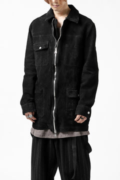 画像をギャラリービューアに読み込む, ISAMU KATAYAMA BACKLASH COVERALL JACKET / REVERSE CALF OBJECT DYED (BLACK)