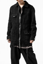 画像をギャラリービューアに読み込む, ISAMU KATAYAMA BACKLASH COVERALL JACKET / REVERSE CALF OBJECT DYED (BLACK)