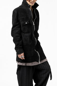 画像をギャラリービューアに読み込む, ISAMU KATAYAMA BACKLASH COVERALL JACKET / REVERSE CALF OBJECT DYED (BLACK)