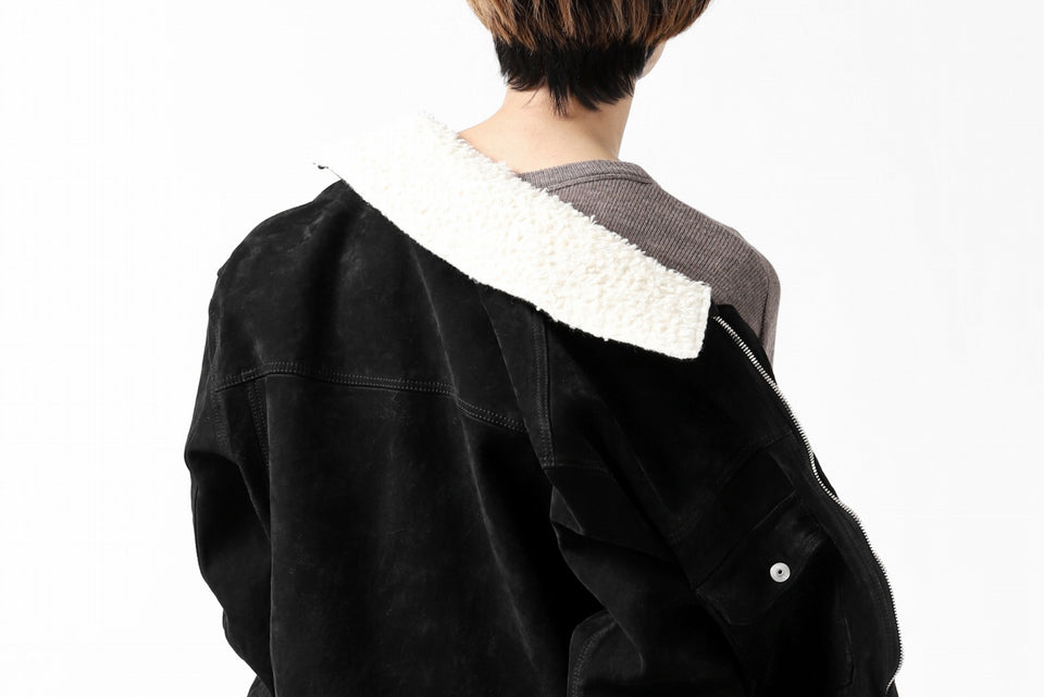 画像をギャラリービューアに読み込む, ISAMU KATAYAMA BACKLASH COVERALL JACKET / REVERSE CALF OBJECT DYED (BLACK)