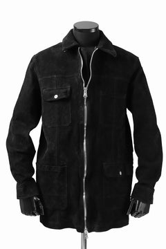 画像をギャラリービューアに読み込む, ISAMU KATAYAMA BACKLASH COVERALL JACKET / REVERSE CALF OBJECT DYED (BLACK)