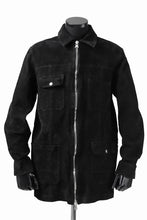 画像をギャラリービューアに読み込む, ISAMU KATAYAMA BACKLASH COVERALL JACKET / REVERSE CALF OBJECT DYED (BLACK)