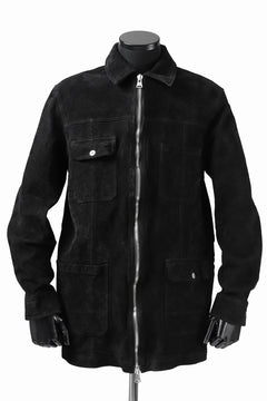 画像をギャラリービューアに読み込む, ISAMU KATAYAMA BACKLASH COVERALL JACKET / REVERSE CALF OBJECT DYED (BLACK)