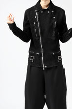 Load image into Gallery viewer, ISAMU KATAYAMA BACKLASH LTG DOUBLE BREASTED JACKET / REVERSE CALF OBJECT DYED (BLACK)