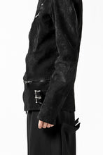 Load image into Gallery viewer, ISAMU KATAYAMA BACKLASH LTG DOUBLE BREASTED JACKET / REVERSE CALF OBJECT DYED (BLACK)