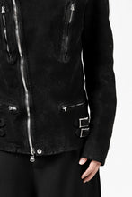 Load image into Gallery viewer, ISAMU KATAYAMA BACKLASH LTG DOUBLE BREASTED JACKET / REVERSE CALF OBJECT DYED (BLACK)