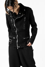 Load image into Gallery viewer, ISAMU KATAYAMA BACKLASH LTG DOUBLE BREASTED JACKET / REVERSE CALF OBJECT DYED (BLACK)