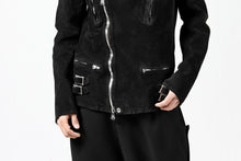 Load image into Gallery viewer, ISAMU KATAYAMA BACKLASH LTG DOUBLE BREASTED JACKET / REVERSE CALF OBJECT DYED (BLACK)