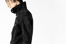 Load image into Gallery viewer, ISAMU KATAYAMA BACKLASH LTG DOUBLE BREASTED JACKET / REVERSE CALF OBJECT DYED (BLACK)