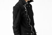 Load image into Gallery viewer, ISAMU KATAYAMA BACKLASH LTG DOUBLE BREASTED JACKET / REVERSE CALF OBJECT DYED (BLACK)