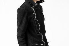 Load image into Gallery viewer, ISAMU KATAYAMA BACKLASH LTG DOUBLE BREASTED JACKET / REVERSE CALF OBJECT DYED (BLACK)