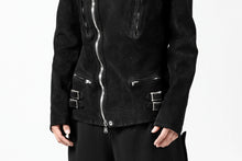 Load image into Gallery viewer, ISAMU KATAYAMA BACKLASH LTG DOUBLE BREASTED JACKET / REVERSE CALF OBJECT DYED (BLACK)