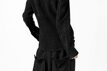 Load image into Gallery viewer, ISAMU KATAYAMA BACKLASH LTG DOUBLE BREASTED JACKET / REVERSE CALF OBJECT DYED (BLACK)