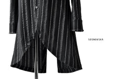 画像をギャラリービューアに読み込む, SOSNOVSKA LONG STRIPED SHIRT (BLACK×SILVER STRIPE)