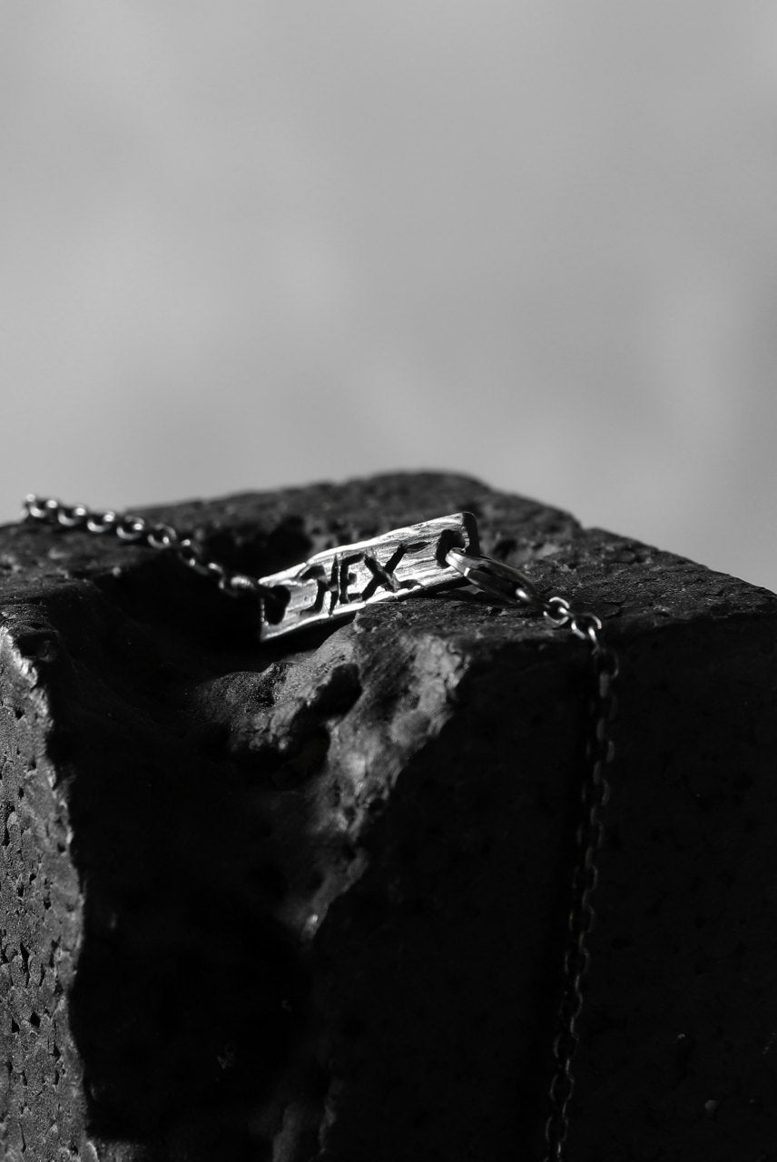 画像をギャラリービューアに読み込む, GASPARD HEX Glyphic Pendant oxidized bronze / 60cm chain