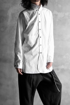 画像をギャラリービューアに読み込む, KLASICA SABRON BUTTON FRY SHIRT / TYPE-WRITER CLOTH (WHITE)