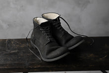 画像をギャラリービューアに読み込む, prtl "one make" Lace Up Boots (JAPAN Cow Reversed Leather / Hand Dyed BLACK)