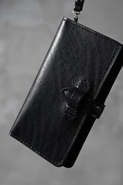 Load image into Gallery viewer, ISAMU KATAYAMA BACKLASH SMART PHONE CASE/PURSE / ITALY DOUBLE SHOULDER (BLACK)
