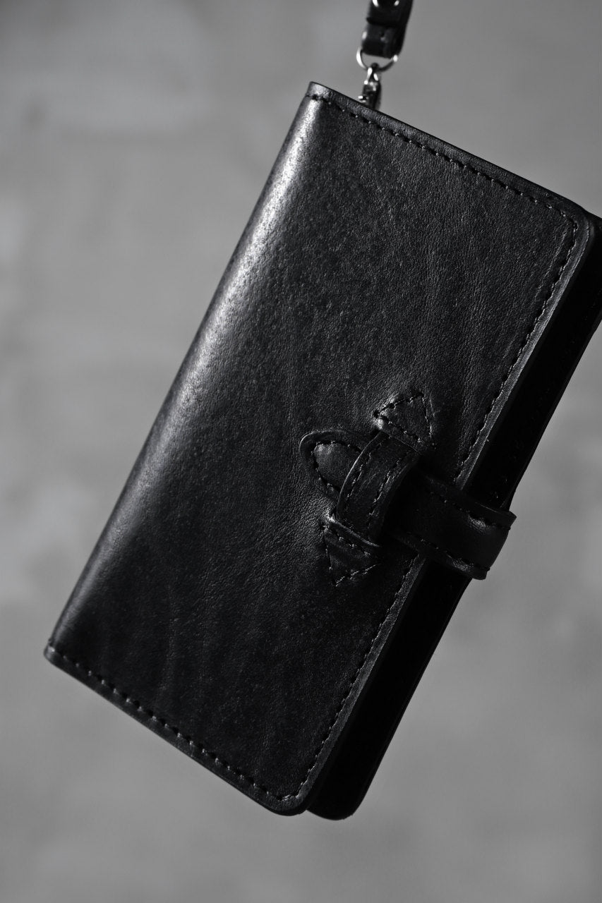 Load image into Gallery viewer, ISAMU KATAYAMA BACKLASH SMART PHONE CASE/PURSE / ITALY DOUBLE SHOULDER (BLACK)