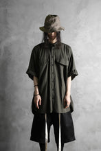 画像をギャラリービューアに読み込む, KLASICA LOOSE HALF SLEEVE SHIRT / DOUBLE VOILE CLOTH (GARMENT WASHED) (OLIVE)