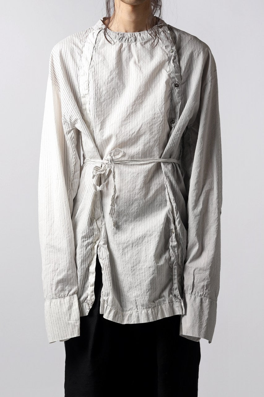 un-namable Mad Dolman Shirt #1 / Silky Cotton Stripe (NATURAL)